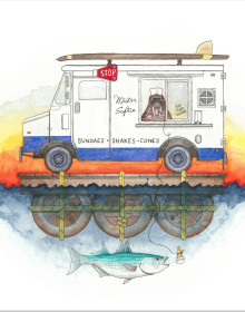 Mr. Softie Afloat (12x16)