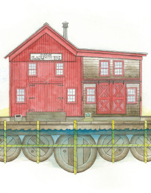 BlackSmith Shop Afloat (12x16)